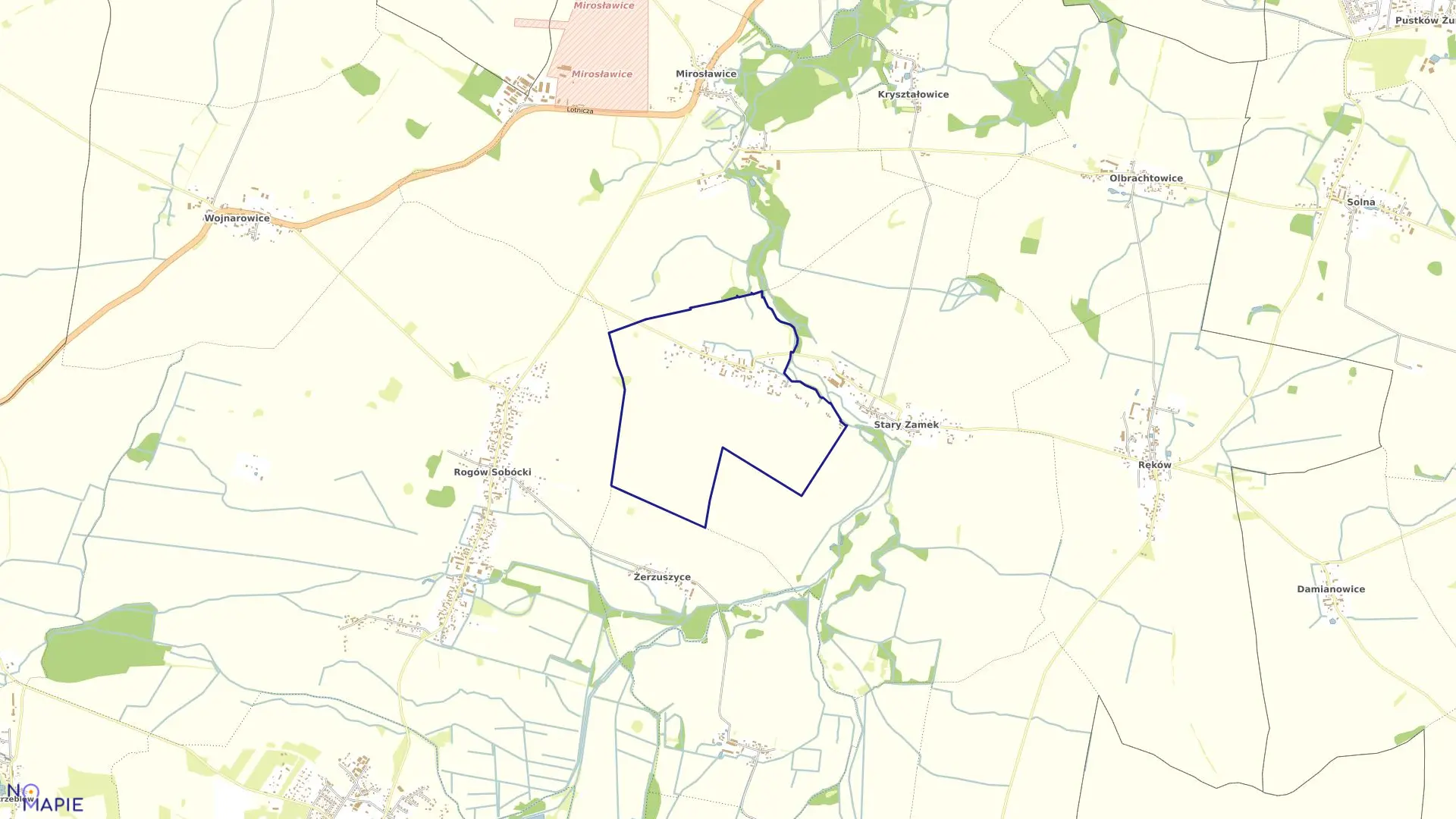 Mapa obrębu Michałowice gm.Sobótka w gminie Sobótka